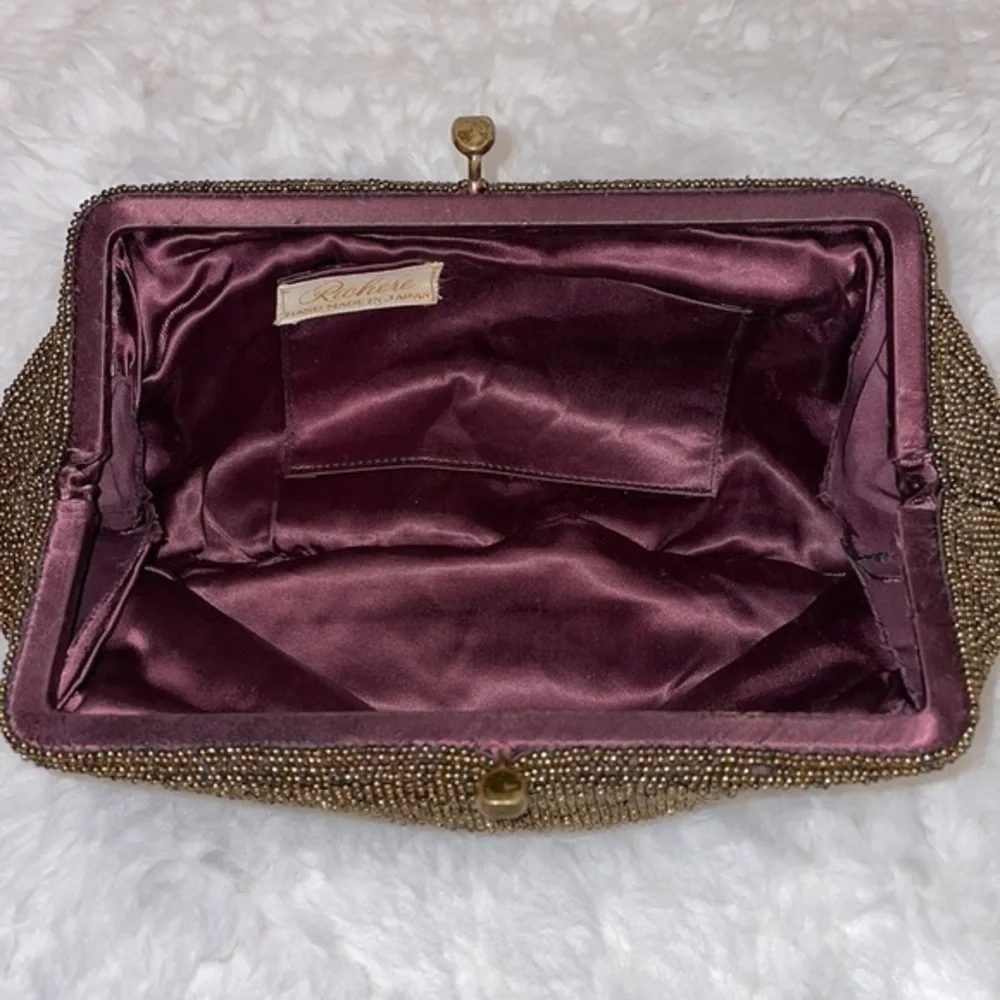 RICHERE Vintage Beaded Brown Clutch‎ Bag